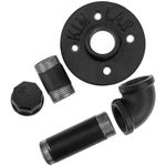 Perchero de pared de acero 1 gancho. Colgador de ropa y toallero de tubo industrial y vintage - IP07500 - 05