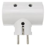 Multiplicador de clavija enchufe schuko doble de color blanco - IA09100 - 04