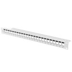 Patch panel configurable para keystone 19" blanco de 24 RJ45 con FTP y UTP1U Lanberg PPKS-1024-S - RD13800 - 04