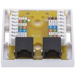 Caja de superficie de 2 RJ45 Cat.6 UTP - RI04200 - 06
