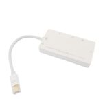 Adaptador de miniDisplayPort a VGA audio HDMI DVI blanco - YP07000 - 01