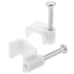 Abrazadera de clavo para cable plano 5x3 mm paquete de 50 unidades blanco - BR04100 - 03