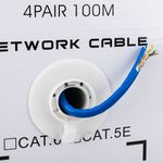 Bobina de cable de red ethernet Cat. 6 FTP CCA de 100 m rígido de color azul - LQ01400 - 03