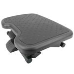 Reposapiés con plataforma ajustable de plástico negro 460 x 340 mm goma 3 niveles - AG01300 - 01