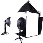 Estudio fotográfico portátil de 60cm con softbox y focos - EW06800 - 01