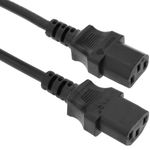 Cable eléctrico de alimentación IEC60320 C13 a schuko macho recto de color negro 3m - CH09200 - 04