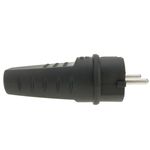 Clavija enchufe schuko recto macho IP44 negro - CM04900 - 05
