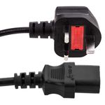 Cable eléctrico British Standard BS-1363-1 a IEC-60320-C13 3x1.00mm² de 1.8m negro - CL05200 - 04