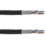 Bobina de cable de red ethernet Cat. 6 UTP de 100 m rígido de color negro para exterior - LM09300 - 05