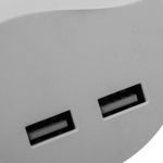 Piloto de luz LED nocturna redondo de tipo enchufe con sensor crepuscular 230VAC y 2 x USB - NB02700 - 06