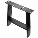 Pies rectangulares para mesita y banqueta. Patas en acero negro 400 x 80 x 430 mm 2-pack - IP02800 - 09