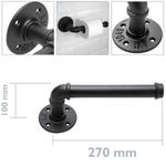 Portarrollos WC de 230 mm para papel higiénico de acero. Tubo industrial y vintage - IP06200 - 02
