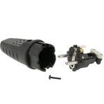 Clavija enchufe schuko recto macho IP44 negro - CM04900 - 06