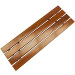 Asiento de ducha abatible. Silla plegable para ancianos de madera tropical y aluminio 900x338mm - SA67700 - 06