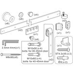 Raíl guía para puerta corredera de color acero mate de 2m fijación lateral - S021700 - 07