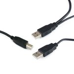 Cable USB 2.0 de doble alimentación 2AM a BM 1.2m - CU08100 - 02