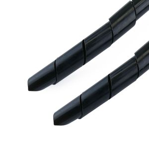 Organizador de cables. Funda negra en espiral de 4-50 mm longitud 10 m
