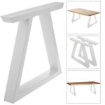 Pies rectangulares para mesita y banqueta. Patas en acero blanca 300 x 80 x 430 mm 2-pack - IP03300 - 02