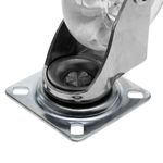 Rueda pivotante industrial de poliuretano y PVC transparente sin freno 75 mm - QR00200 - 06