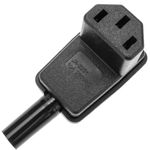 Clavija IEC-60320 C13. Enchufe hembra con ángulo - CM03200 - 05