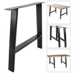 Pies rectangulares para mesa. Patas en acero negro 695 x 85 x 730 mm 2-pack - IP03100 - 02