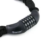 Cadena antirrobo de acero con candado para bicicleta de 19x900 mm con combinación - BJ06700 - 03