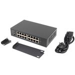 Rack 19" Switch 10/100/1000 Mbps de 16 Puertos Lanberg - RH17300 - 03