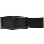 Armario Rack mural 19" 6U F600 600x600x379mm pared desmontado DIY negro Lanberg - WK36600 - 03