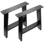 Pies rectangulares para mesita y banqueta. Patas en acero negro 400 x 80 x 430 mm 2-pack - IP02800 - 08