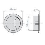 Lote de 20 pasacables redondo para encastrar en mesa de color blanco y diámetro 53 mm - KE09100 - 08