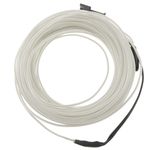 Cable electroluminiscente transparente-blanco de 3.2mm en bobina 10m de cable conectada a 220VAC - NW05400 - 08