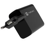 Cargador USB Natec Ribera GaN 1X USB-A + 1X USB-C 45W negro NUC-2143 - NT37100 - 02