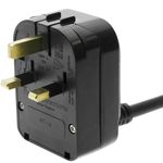 Adaptador enchufe Europa a Reino Unido tipo clavija schuko hembra a clavija BS1363 macho fijo - FE05500 - 03