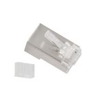 Pack de 100 unidades pieza transparente Cat6 FTP RJ-45 de acero inoxidable de Lanberg PLS-6000 - RH11900 - 03