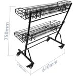 Expositor de fruta y verdura para tienda. Exhibidor con ruedas de 2 niveles reacondicionado - SA0R900 - 03