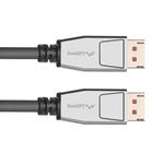 Cable Lanberg DisplayPort 1.4 macho a DisplayPort 1.4 macho 20 pines 1m 8k negro CA-DPDP-20CU-0010-BK - DP10800 - 02
