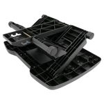 Reposapiés con plataforma ajustable de plástico negro con efecto masaje 455 x 330 mm 3 niveles - AG01200 - 03