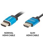 Cable HDMI Lanberg CA-HDMI-22CU-0010-BK HDMI 2.0 macho 4k slim de 1m negro - HI11400 - 03
