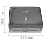 Dispensador de toallas de papel para baño en negro 268x103x204mm - KS06200 - 03