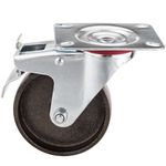 Ruedas pivotantes industriales de metal con freno 100 mm 2 unidades - QR01900 - 05