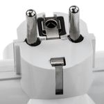Clavija enchufe triple schuko de color blanco 220VAC con interruptor - IA09000 - 08