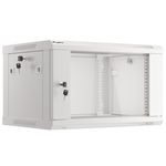 Armario Rack mural 19" 6U F450 600x450x379mm pared desmontado DIY blanco Lanberg - WK31600 - 01