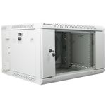 Armario Rack mural 19" 6U F600 600x600x374mm pared desmontado DIY blanco Lanberg - WK34300 - 01