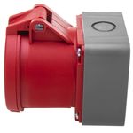 Base de enchufe industrial CETAC hembra 3P+T+N 32A 380V IP44 de superficie - YB02000 - 02