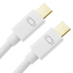 Cable Mini Displayport 2K 4K 1080p FullHD para audio y vídeo digital de 1m blanco - YQ07100 - 04