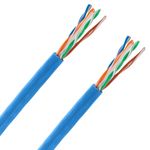 Bobina de cable de red LAN UTP categoría cat.6 23AWG CCA rígido azul 305 m - LN09100 - 07