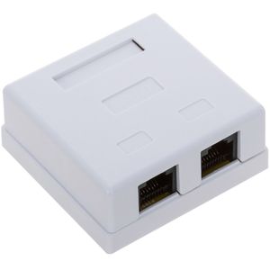 Caja de superficie de 2 RJ45 Cat.6 UTP