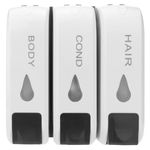 Dispensador de jabón de ducha para pared. 3 x depósito rellenable - KS02200 - 10
