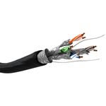 Bobina de cable de red ethernet para exterior Cat.6a S/FTP de 100 m de color negro - RU07300 - 02