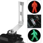 Semáforo para interior y exterior IP65 negro de 2 x 200mm de 220V con verde y roja para peatones - SM05400 - 02